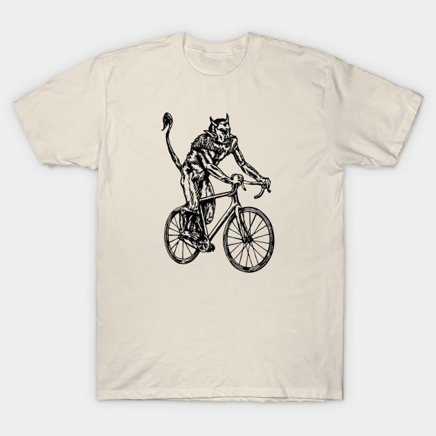 SEEMBO Devil Cycling Bicycle Bicycling Biker Biking Fun Bike T-Shirt by SEEMBO